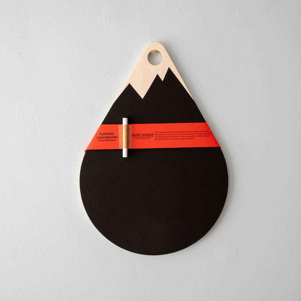 A Teardrop Mountain Design Plywood Chalkboard from Dust Shack for sale at Mostyn