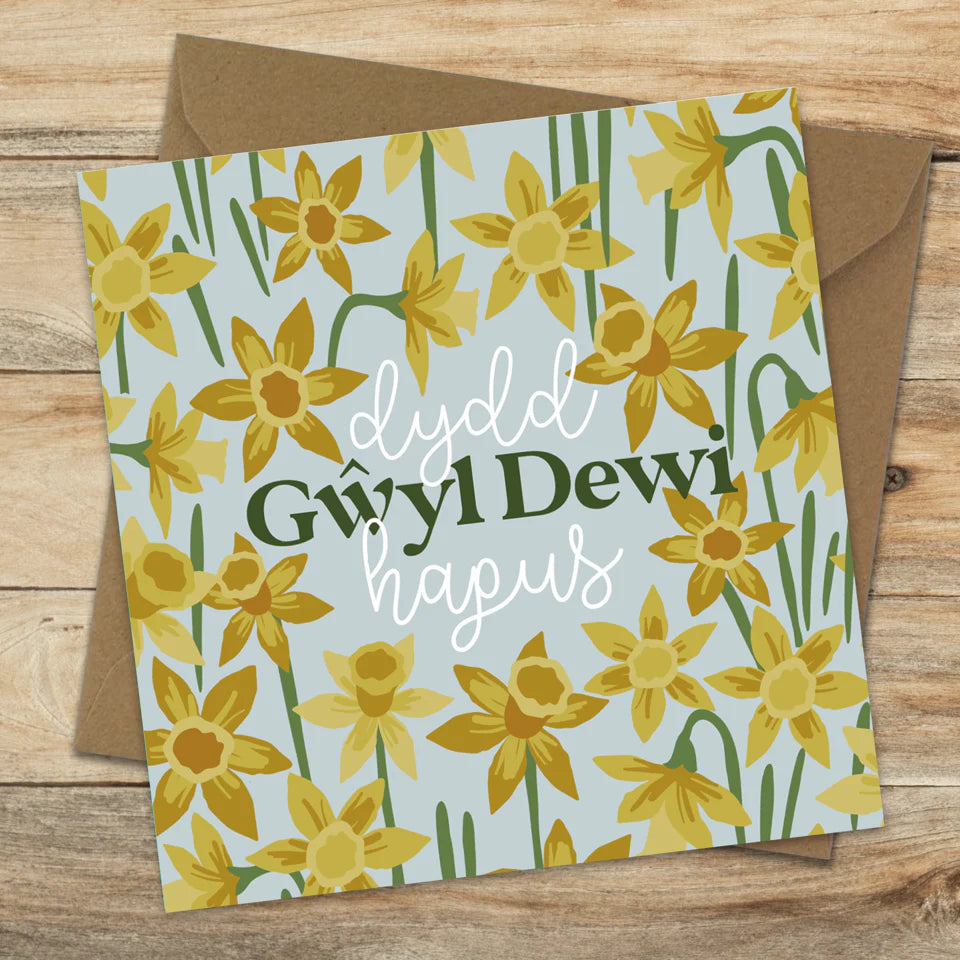 Dydd Gwyl Dewi St David's Day Daffodil Welsh Card from Max Rocks for sale at Mostyn