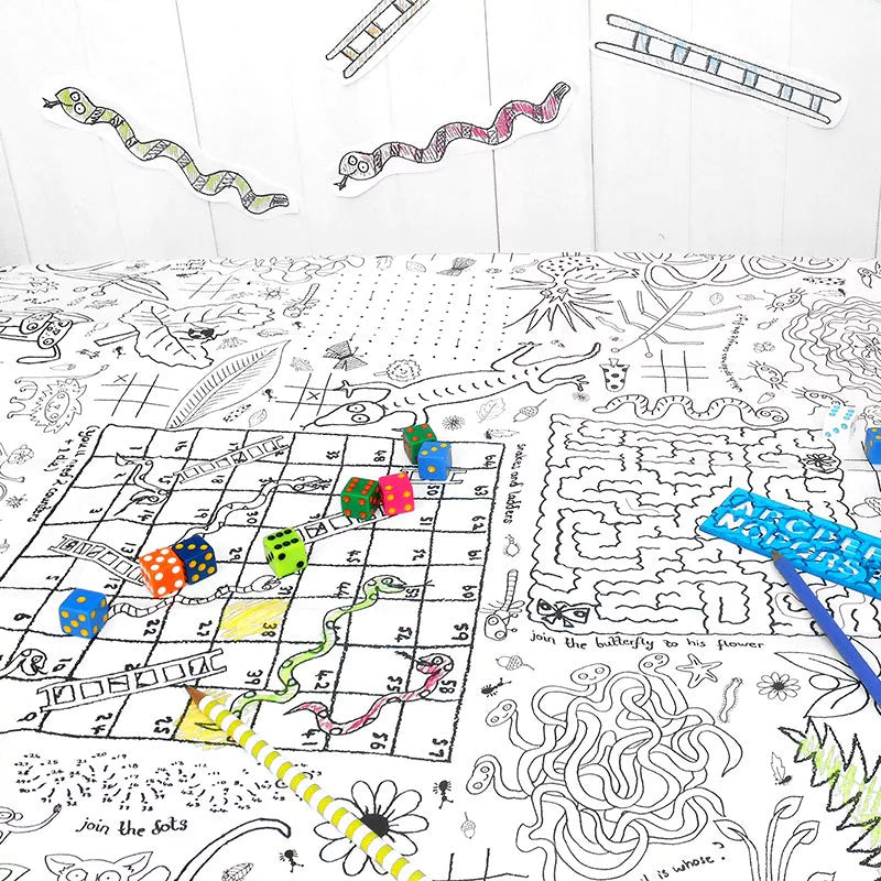 Puzzle Time Giant Colouring In Poster Tablecloth from Eggnogg Colour In for sale at Mostyn