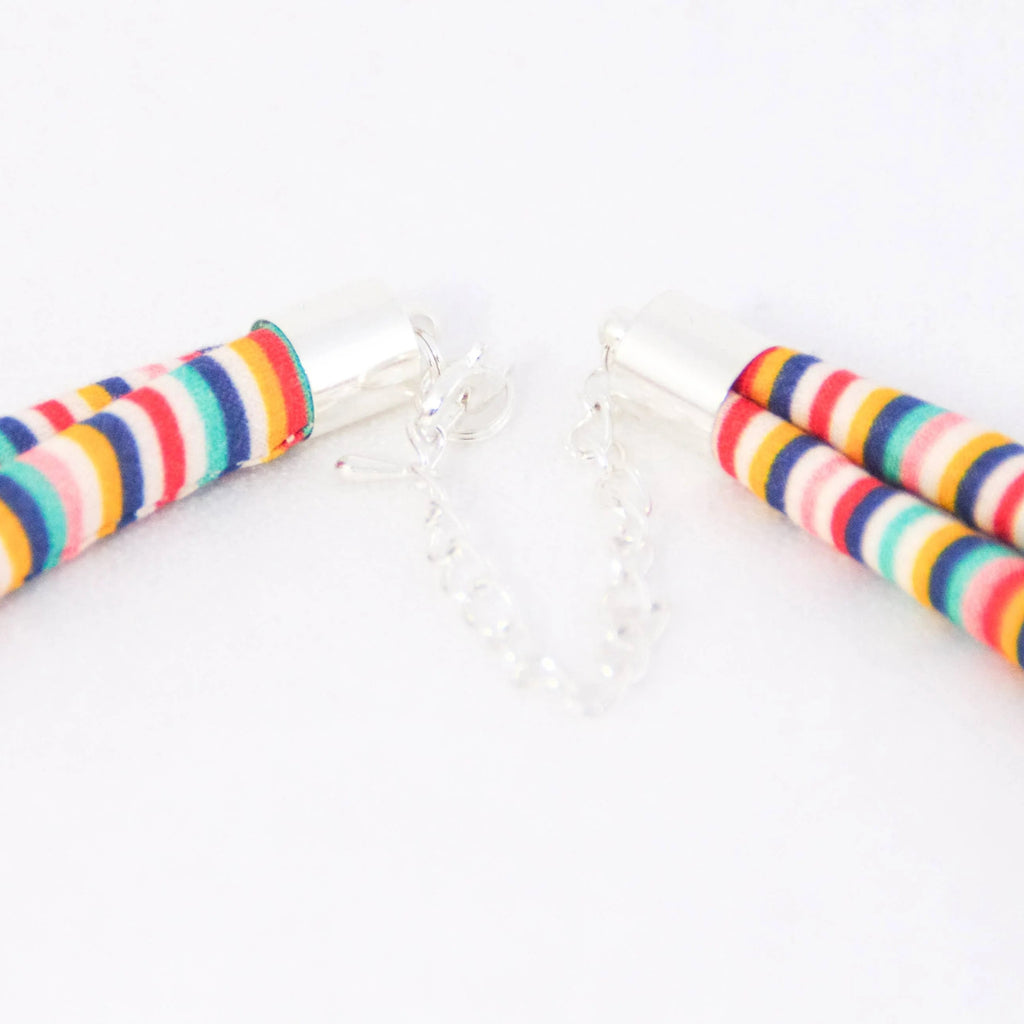 Fairground Follies Eight Knot Fabric Necklace from Bunny Bosworth for sale at Mostyn