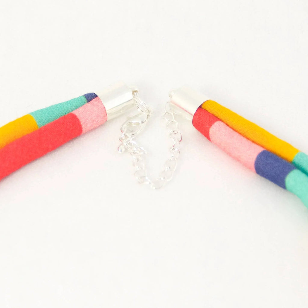 Fairground Follies Eight Knot Fabric Necklace from Bunny Bosworth for sale at Mostyn