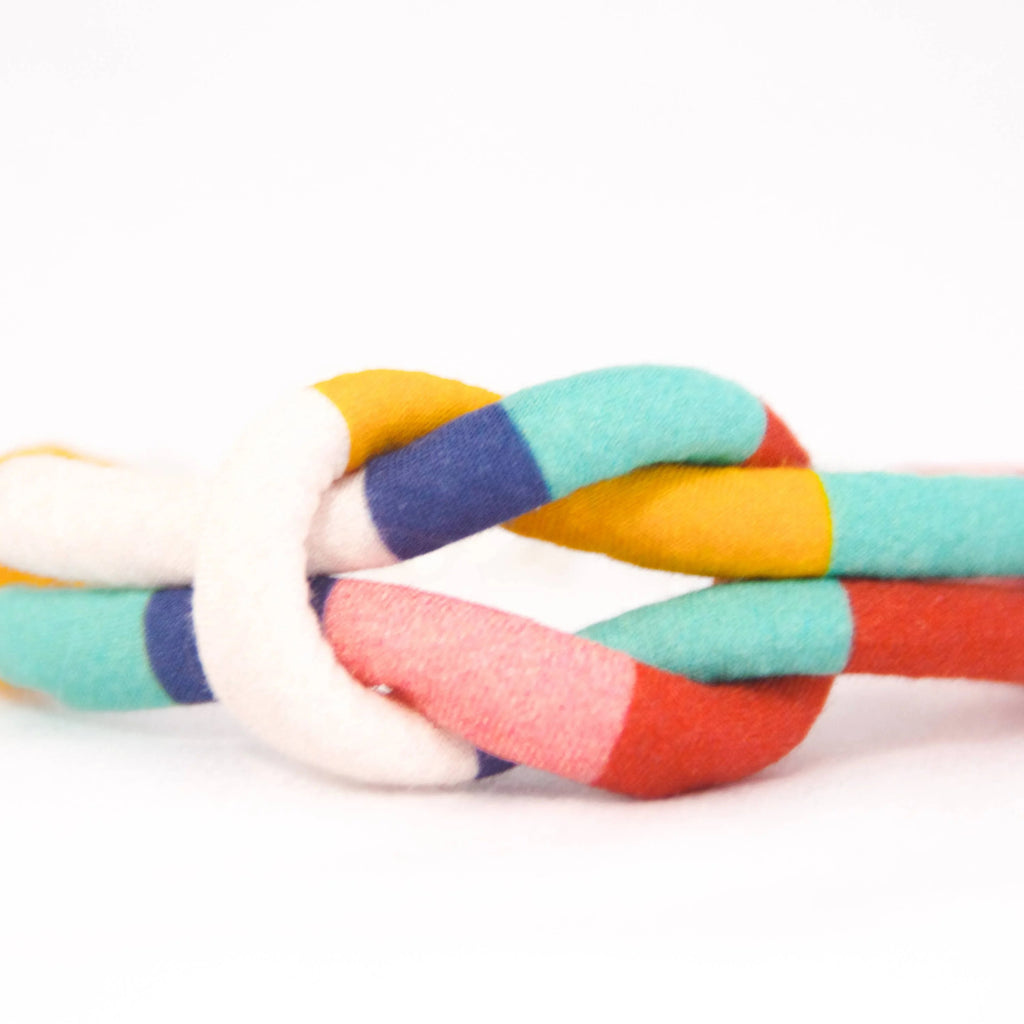 Fairground Follies Reef Knot Fabric Bracelet from Bunny Bosworth for sale at Mostyn