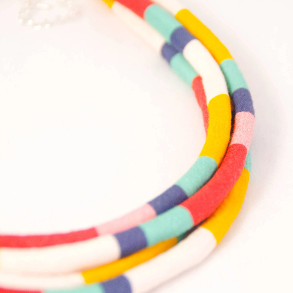 Fairground Follies Reef Knot Fabric Necklace from Bunny Bosworth for sale at Mostyn