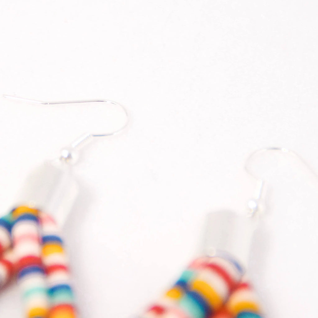 Fairground Follies Teardrop Fabric Earrings from Bunny Bosworth for sale at Mostyn