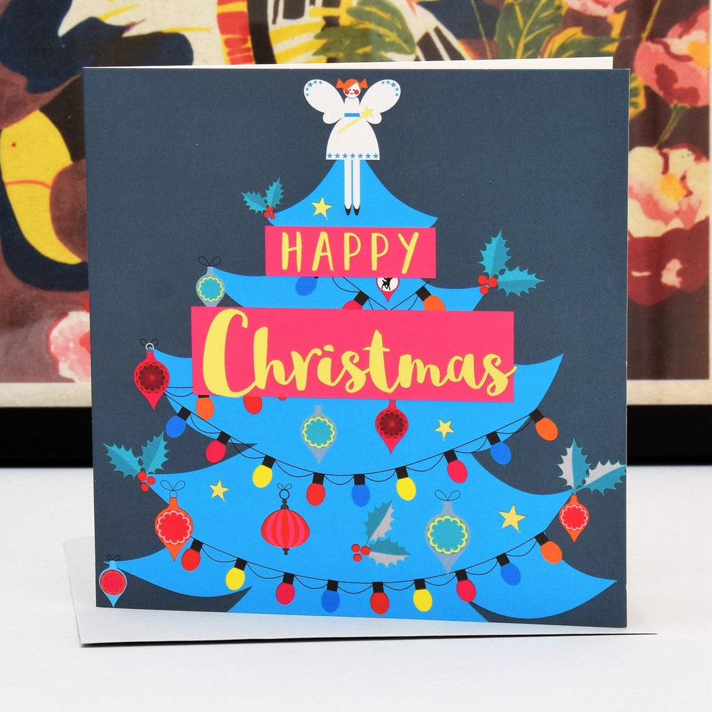 Fairy on a Christmas Tree Christmas Card from Claire Giles Cards for sale at Mostyn