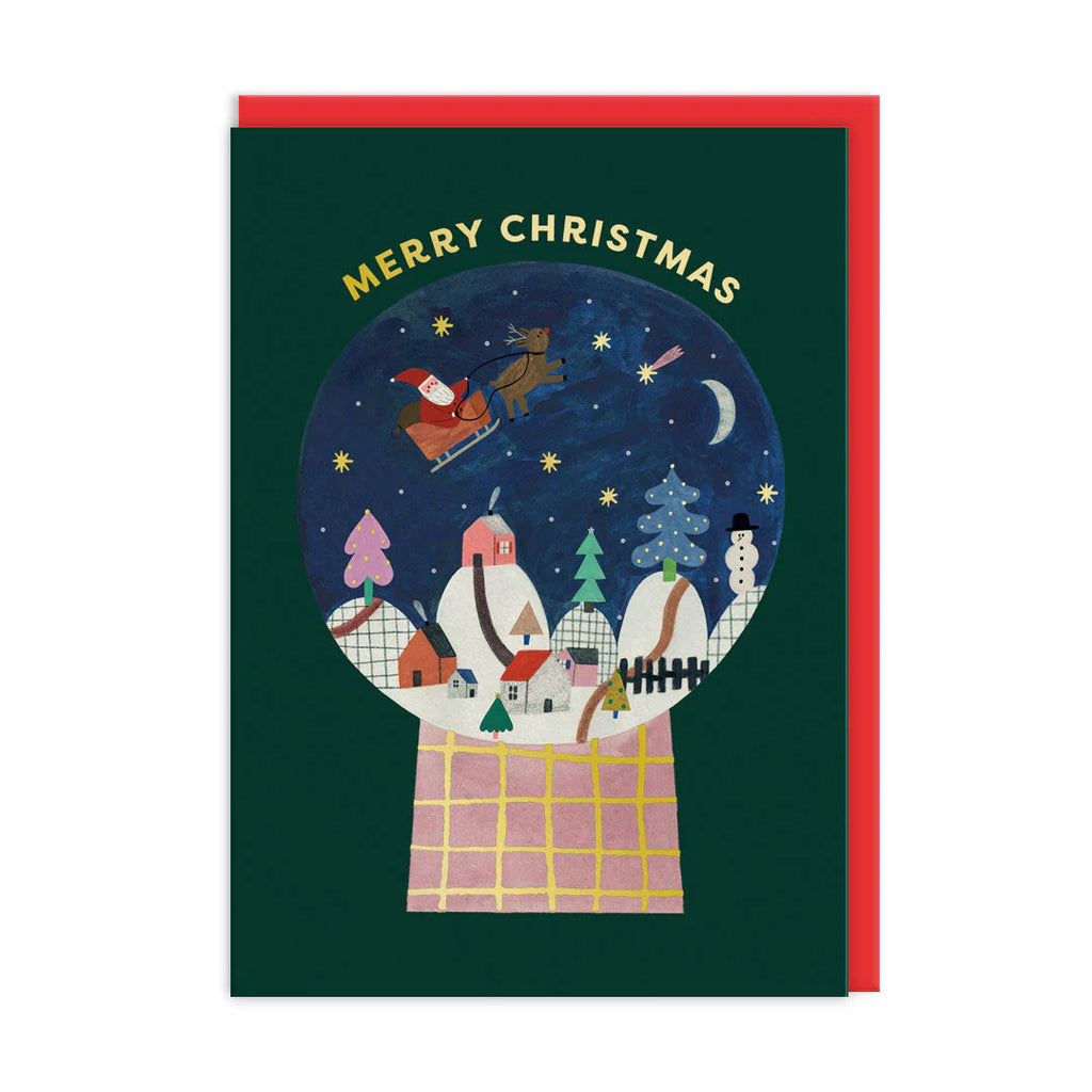 Father Christmas Snow Globe Christmas Card from Ohh Deer for sale at Mostyn