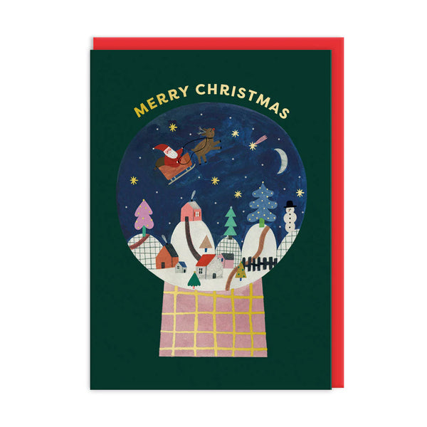 Father Christmas Snow Globe Christmas Card from Ohh Deer for sale at Mostyn