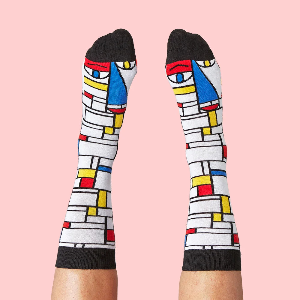 Feet Mondrian Artist Socks Adult 5-8 2 from Chatty Feet for sale at Mostyn