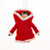 Penguin in Puffer Jacket Felt Christmas Decoration from Sass and Belle for sale at Mostyn