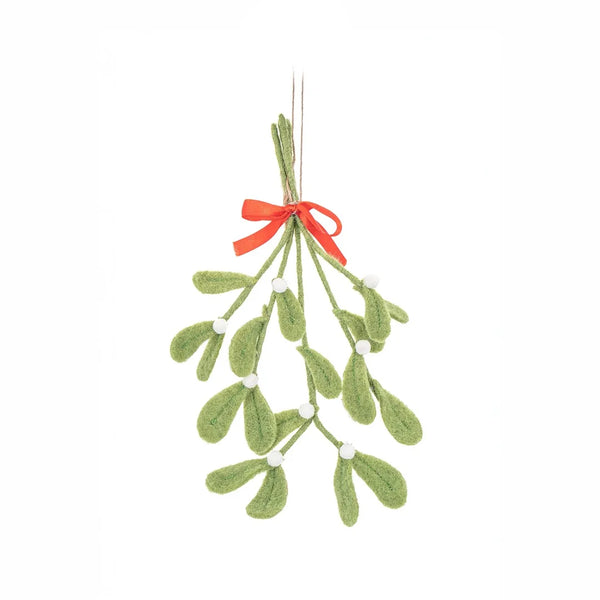 Felt Mistletoe Bunch Christmas Decoration by Sass and Belle for sale at Mostyn