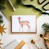 Festive Deer Welsh Christmas Card from Eleri Haf Designs for sale at Mostyn