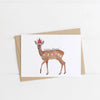 Festive Deer Welsh Christmas Card from Eleri Haf Designs for sale at Mostyn