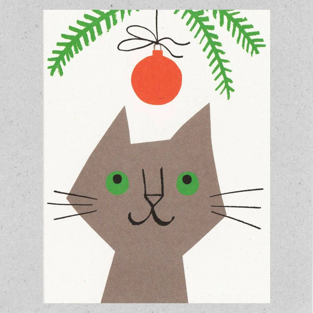 Festive Feline Christmas Card from Lisa Jones Studio for sale at Mostyn