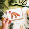 Festive Fox Welsh Christmas Card from Eleri Haf Designs for sale at Mostyn
