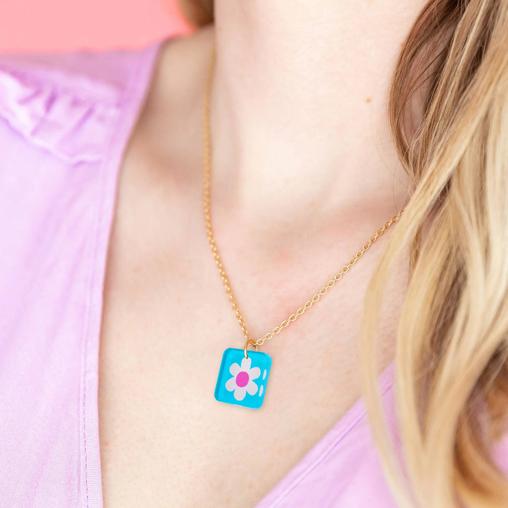 Floral Charm Pendant Necklace by Natalie Lea Owens for sale at Mostyn