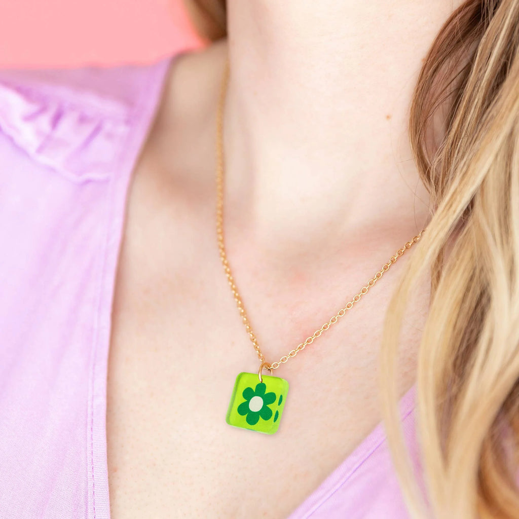 Floral Charm Pendant Necklace by Natalie Lea Owens for sale at Mostyn