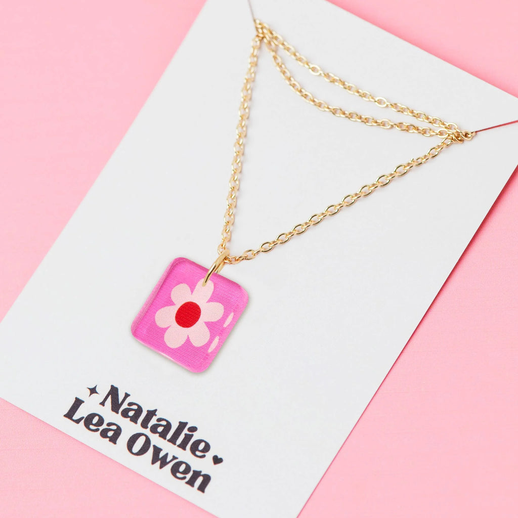 Floral Charm Pendant Necklace by Natalie Lea Owens for sale at Mostyn
