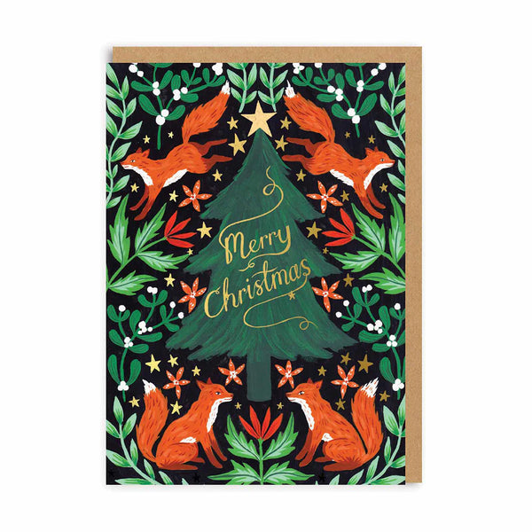 Fox Christmas Tree Christmas Card from Ohh Deer for sale at Mostyn