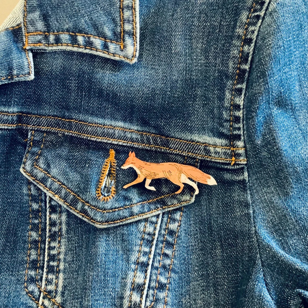 Fox Mini Pin Brooch from Lily Faith for sale at Mostyn