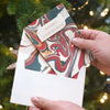 Free Spirit Festive Mix Hand Marbled Christmas Card from Paper Mirchi for sale at Mostyn