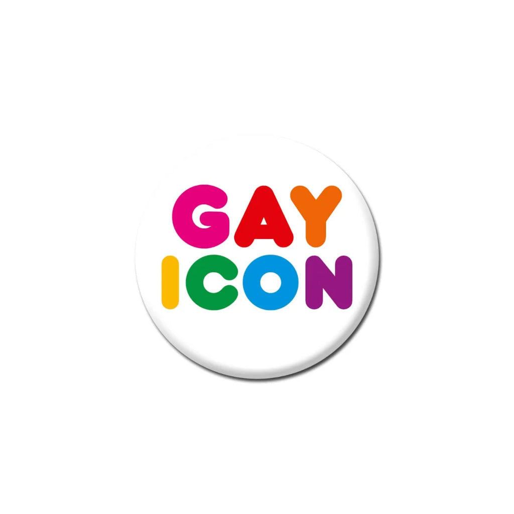 Gay Icon Badge by Dean Morris cards for sale at Mostyn