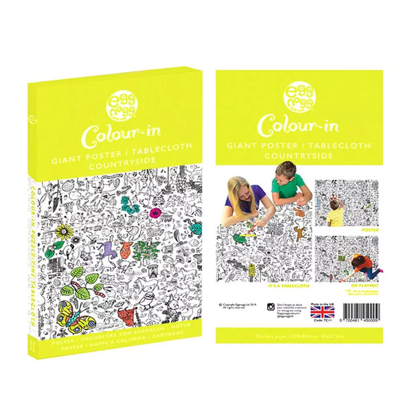 Countryside Giant Colouring In Poster Tablecloth from Eggnogg Colour In for sale at Mostyn