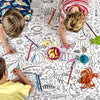 Seaside Giant Colouring In Poster Tablecloth from Eggnogg Colour In for sale at Mostyn