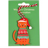 Ginger Cat Wooden Hanging Christmas Decoration from Rex London for sale at Mostyn