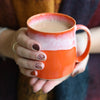 A Pumpkin Spice Handcrafted Ceramic Mug from Glosters pottery for sale at Mostyn.