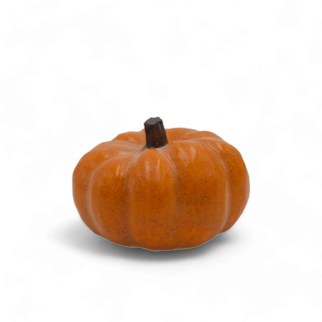 A Ceramic Pumpkin Autumn Decoration Small Speckled Orange from Glosters Pottery for sale at Mostyn.