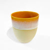 A Mustard Handmade Ceramic Drinks Tumbler from Glosters pottery for sale at Mostyn.