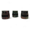 A Mini Raku Autumn Ceramic Candle Halloween Lantern from Glosters pottery for sale at Mostyn.