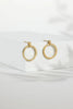 Gold Vermeil on Sterling Silver Sparkle Drop Circle Stud Earrings from Rebecca Oldfield for sale at Mostyn