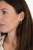 Gold Vermeil on Sterling Silver Sparkle Drop Circle Stud Earrings from Rebecca Oldfield for sale at Mostyn