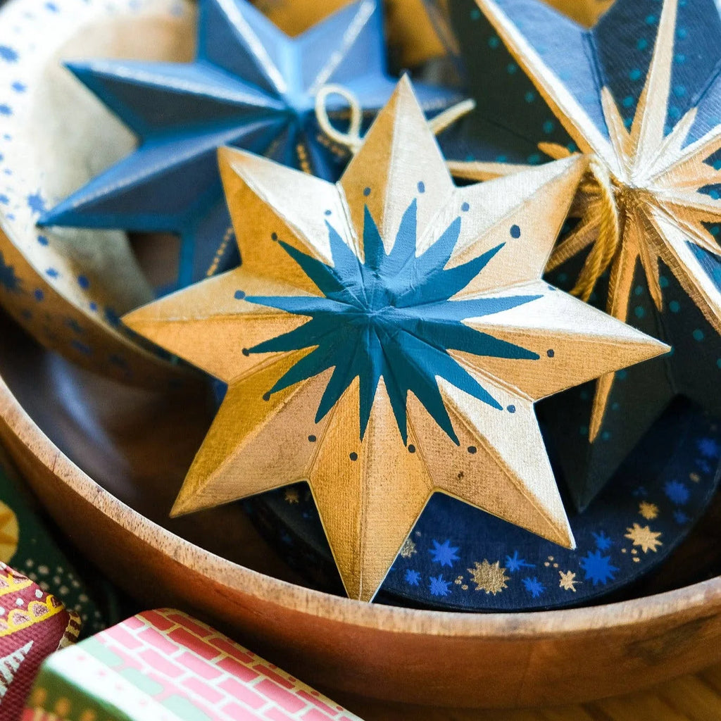 Golden Star Screen Printed Board Decoration by East End Press for sale at Mostyn