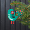 Green Bird Hanging Wooden Christmas Decoration from Rex London for sale at Mostyn