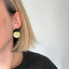Green Doodle Black Arch Stud Earrings from Deryn for sale at Mostyn