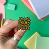 A Green Man Enamel Pin Brooch by Stacey McEvoy Caunt for sale at Mostyn