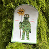 Green Man Vinyl Sticker by Dick Vincent for sale at Mostyn