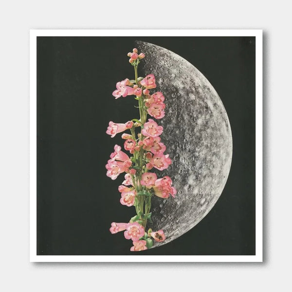 A Half Bloom Unframed Square Collage Art Print from LocalHotelParking