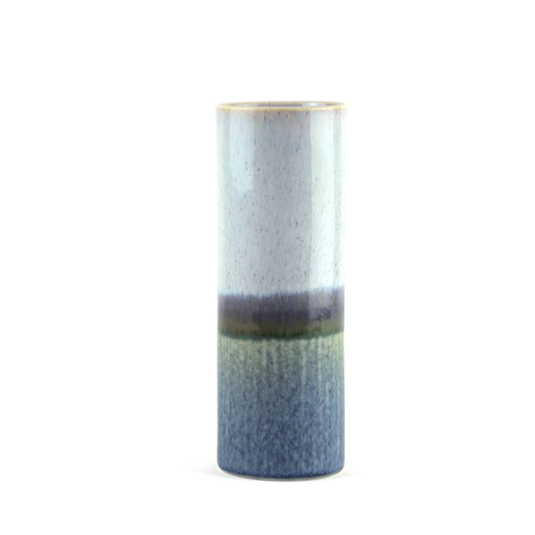 Hand Glazed Ceramic Cylinder Vase Greys from SGW Lab for sale at Mostyn