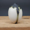Handcrafted Black and White Oval Slip Cast Porcelain Vessel from Debbie Nairn for sale at Mostyn