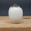 Handcrafted Black and White Oval Slip Cast Porcelain Vessel from Debbie Nairn for sale at Mostyn