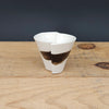 Handcrafted Ceramic Edge Shot Cups with Brown Stripe from Emily Hughes for sale at Mostyn