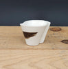 Handcrafted Ceramic Edge Shot Cups with Brown Stripe from Emily Hughes for sale at Mostyn