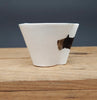 Handcrafted Ceramic Edge Shot Cups with Brown Stripe from Emily Hughes for sale at Mostyn