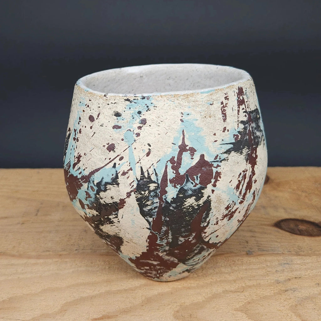 Handcrafted Expressive Ceramic Egg Vessel from Gary Edwards for sale at Mostyn