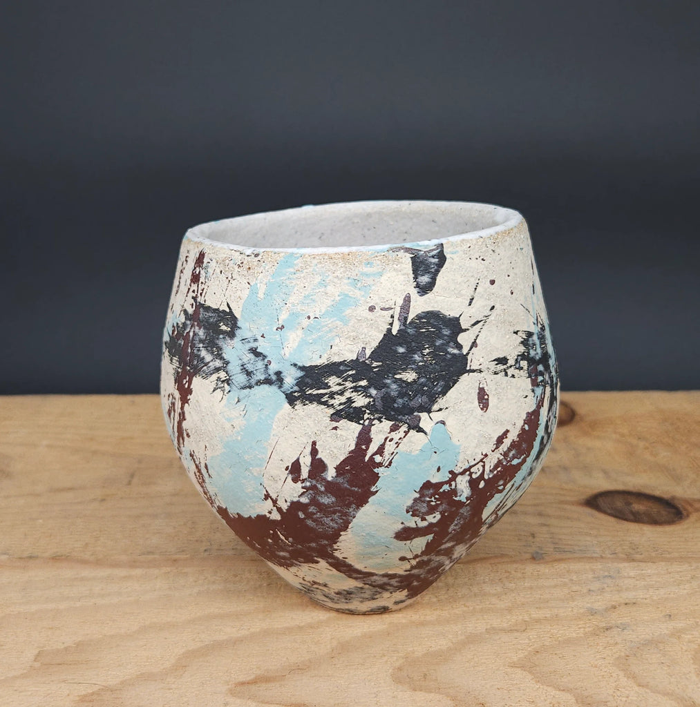 Handcrafted Expressive Ceramic Egg Vessel from Gary Edwards for sale at Mostyn