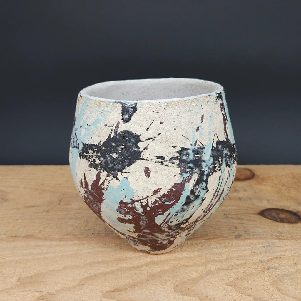 Handcrafted Expressive Ceramic Egg Vessel from Gary Edwards for sale at Mostyn
