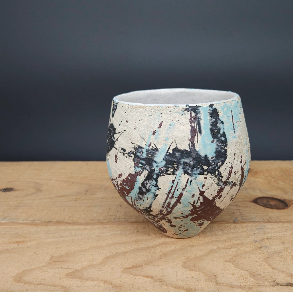 Handcrafted Expressive Ceramic Egg Vessel from Gary Edwards for sale at Mostyn